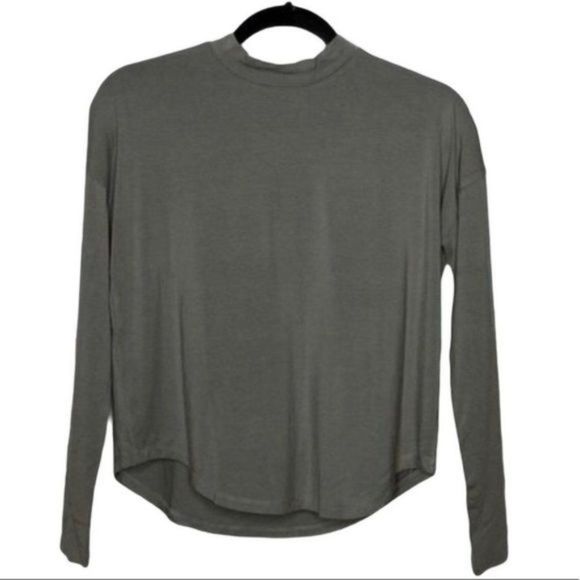 Madewell Tops - Madewell Green Mock Neck Shirt Size XXS